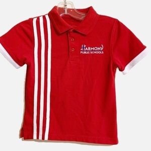 Harmony Public School Unisex Uniform Short Sleeve Polo Shirt. Size YS